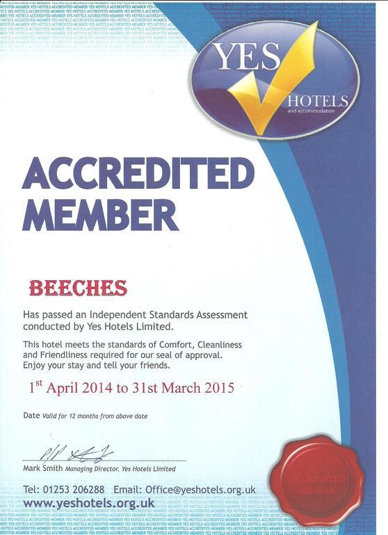 Beeches Hotel Blackpool Exterior foto